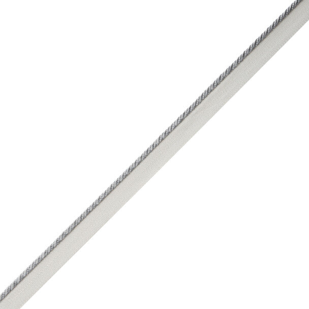 Délicat Silk Cord With Tape Trim by Samuel & Sons in Platinum