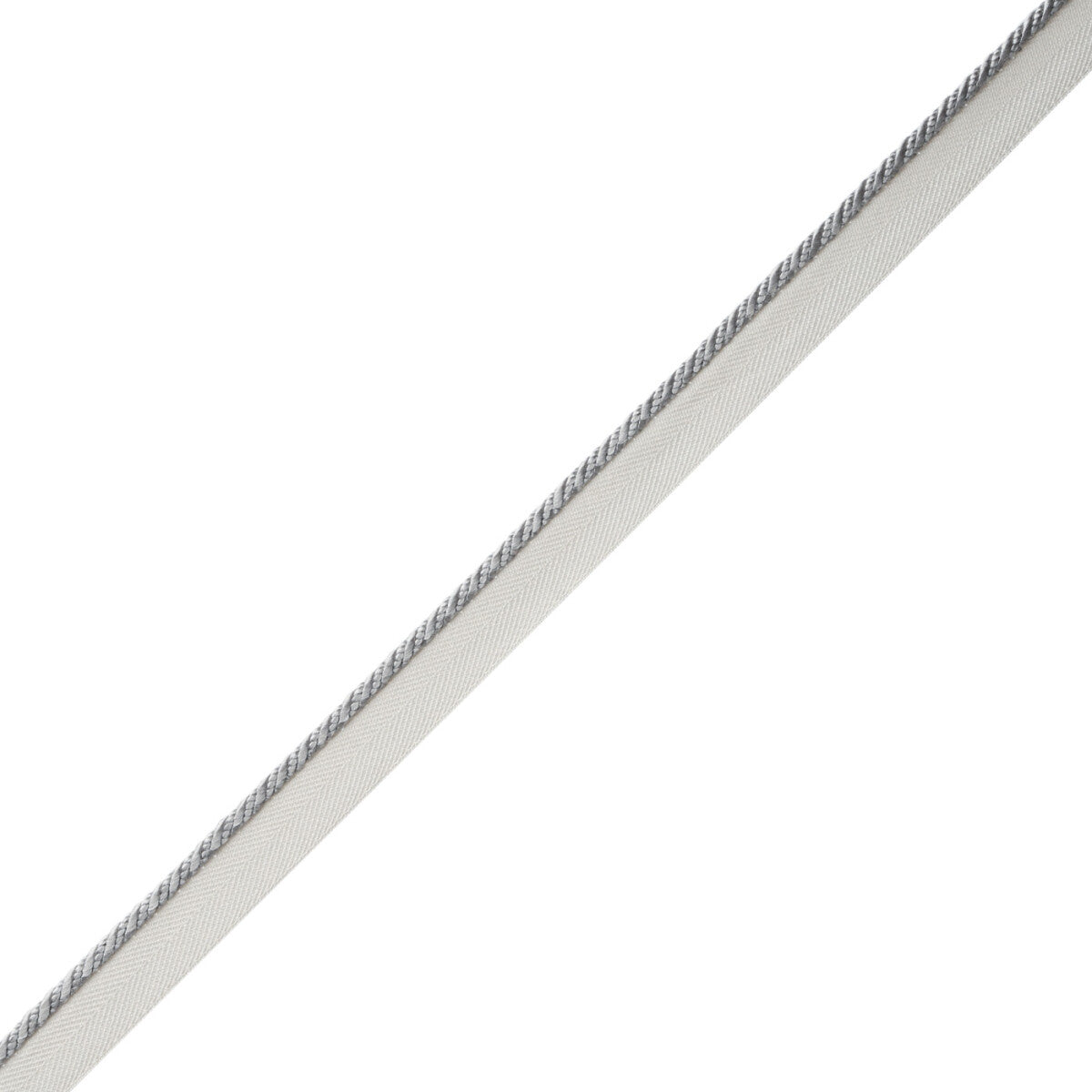 Délicat Silk Cord With Tape Trim by Samuel & Sons in Platinum