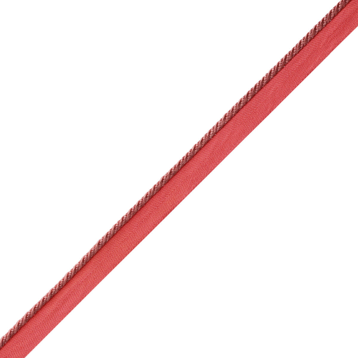 Délicat Silk Cord With Tape Trim by Samuel & Sons in Coral