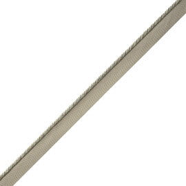 Délicat Silk Cord With Tape Trim by Samuel & Sons in Pewter