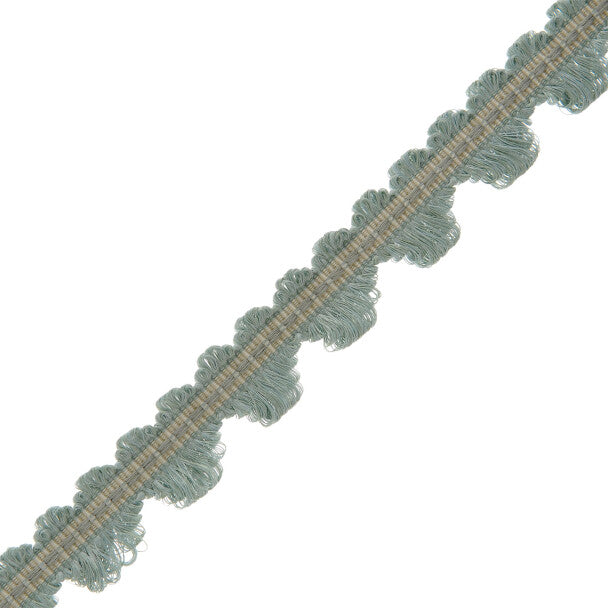 Lancaster Fan Edge Trim by Samuel & Sons in Aqua