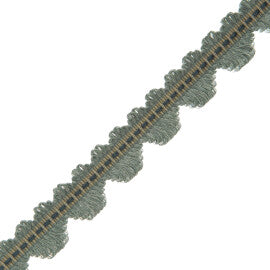 Lancaster Fan Edge Trim by Samuel & Sons in Teal