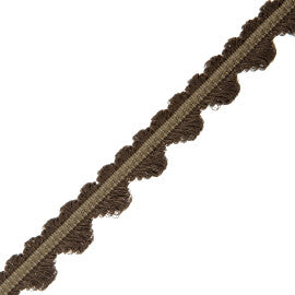Lancaster Fan Edge Trim by Samuel & Sons in Charcoal
