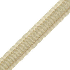 1" Lancaster Ribbed Border Trim by Samuel & Sons in Cream