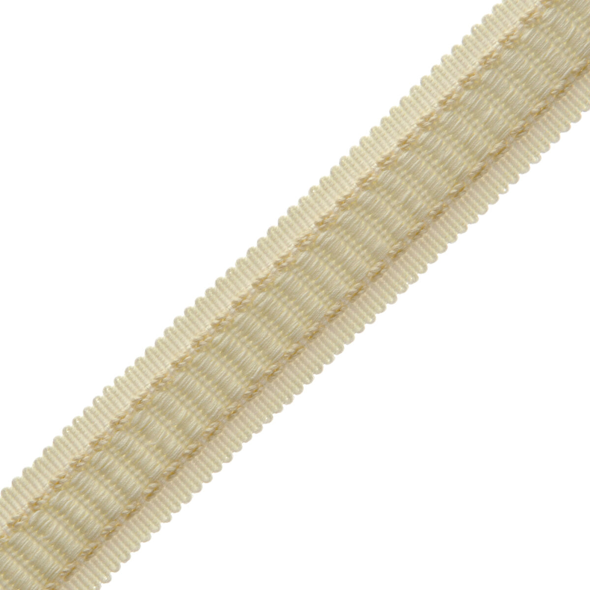 1" Lancaster Ribbed Border Trim by Samuel & Sons in Cream