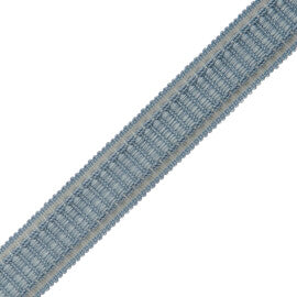 1" Lancaster Ribbed Border Trim by Samuel & Sons in Sky Blue