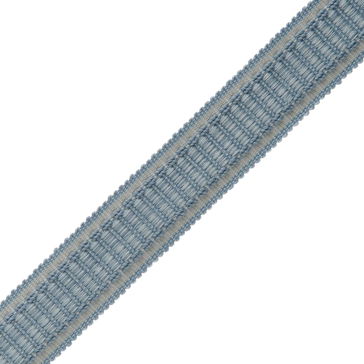 1" Lancaster Ribbed Border Trim by Samuel & Sons in Sky Blue