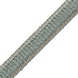 1" Lancaster Ribbed Border Trim by Samuel & Sons in Aqua