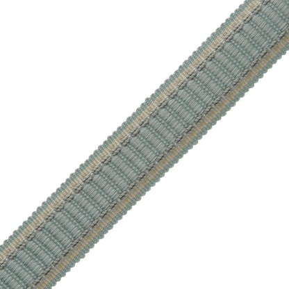 1" Lancaster Ribbed Border Trim by Samuel & Sons in Aqua