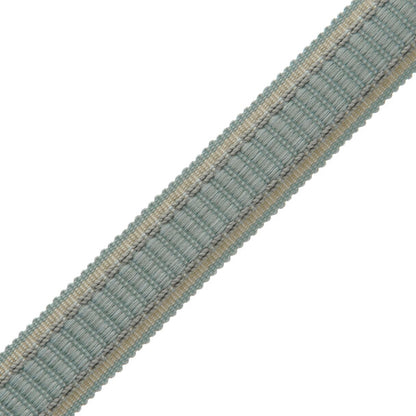 1" Lancaster Ribbed Border Trim by Samuel & Sons in Aqua