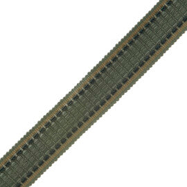 1" Lancaster Ribbed Border Trim by Samuel & Sons in Teal