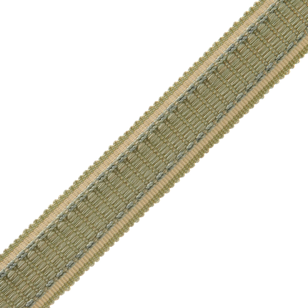 1" Lancaster Ribbed Border Trim by Samuel & Sons in Sea Mist