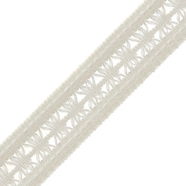1.4" Lancaster Lattice Braid Trim by Samuel & Sons in Snow White