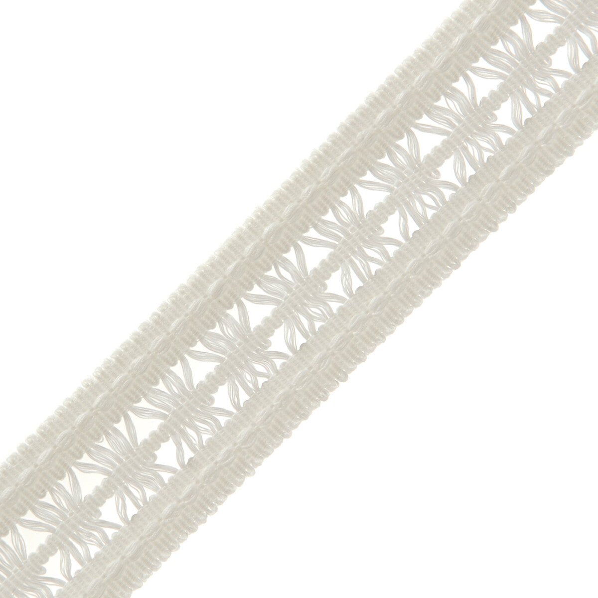 1.4" Lancaster Lattice Braid Trim by Samuel & Sons in Snow White