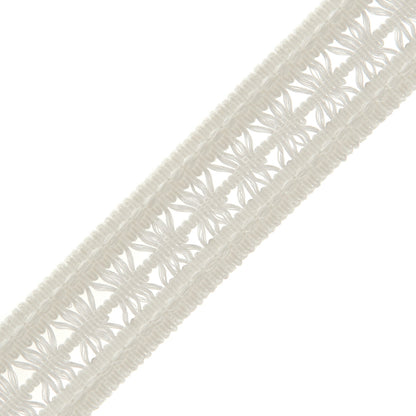 1.4" Lancaster Lattice Braid Trim by Samuel & Sons in Snow White