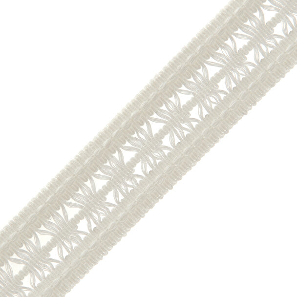 1.4" Lancaster Lattice Braid Trim by Samuel & Sons in Snow White