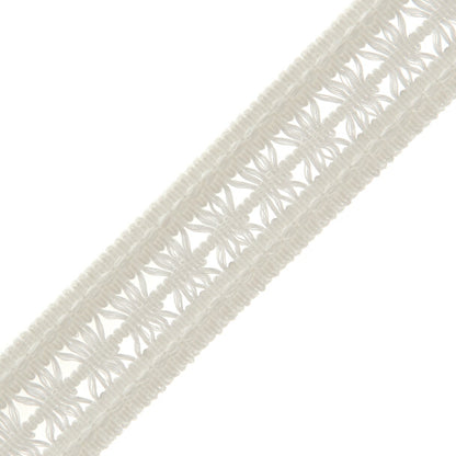 1.4" Lancaster Lattice Braid Trim by Samuel & Sons in Snow White