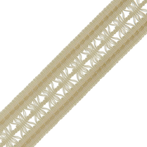 1.4" Lancaster Lattice Braid Trim by Samuel & Sons in Cream