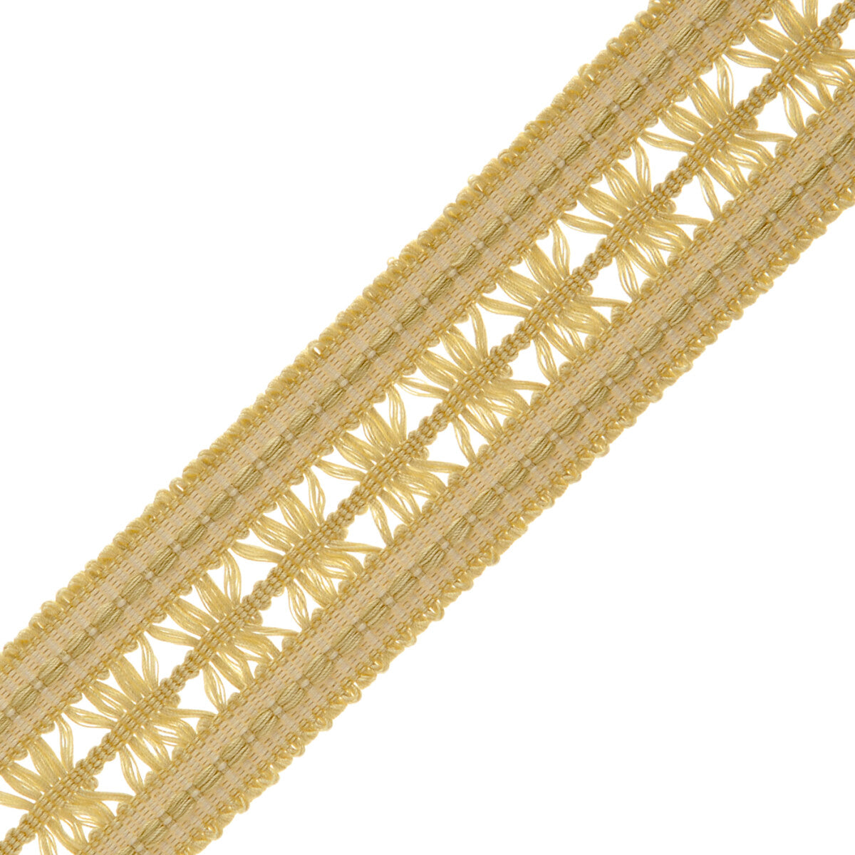1.4" Lancaster Lattice Braid Trim by Samuel & Sons in Cornsilk