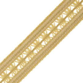 1.4" Lancaster Lattice Braid Trim by Samuel & Sons in Cornsilk