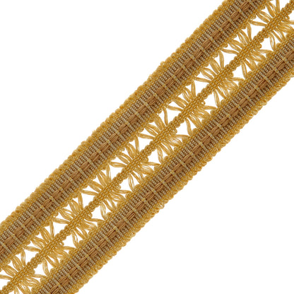 1.4" Lancaster Lattice Braid Trim by Samuel & Sons in Gold