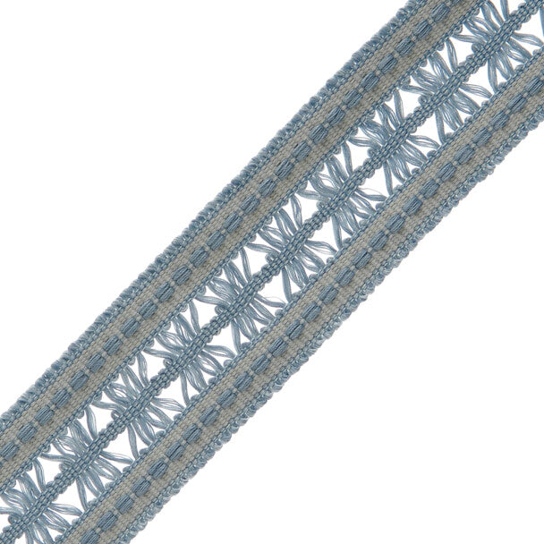 1.4" Lancaster Lattice Braid Trim by Samuel & Sons in Sky Blue