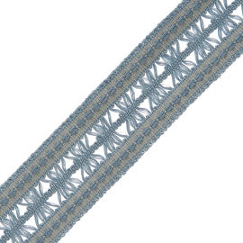 1.4" Lancaster Lattice Braid Trim by Samuel & Sons in Sky Blue