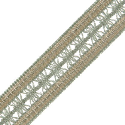 1.4" Lancaster Lattice Braid Trim by Samuel & Sons in Aqua
