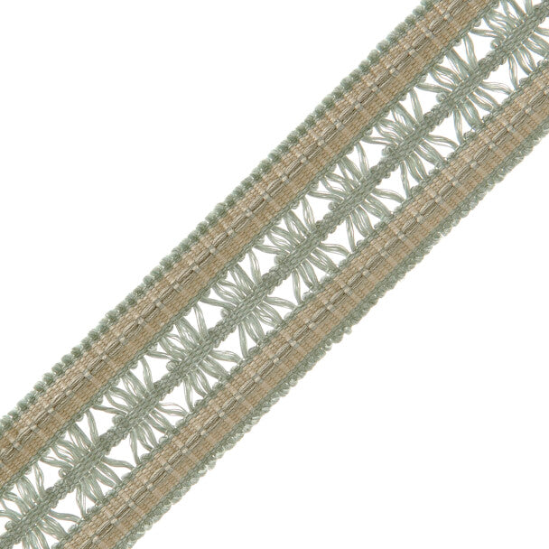 1.4" Lancaster Lattice Braid Trim by Samuel & Sons in Aqua
