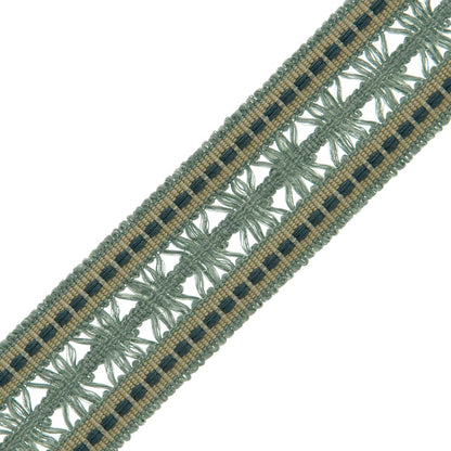 1.4" Lancaster Lattice Braid Trim by Samuel & Sons in Teal