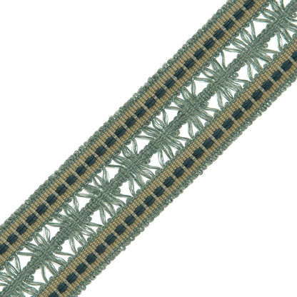 1.4" Lancaster Lattice Braid Trim by Samuel & Sons in Teal