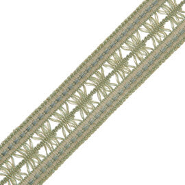 1.4" Lancaster Lattice Braid Trim by Samuel & Sons in Sea Mist