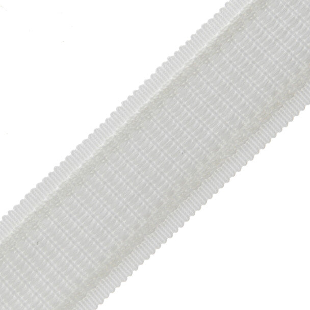 1.6" Lancaster Ribbed Border Trim by Samuel & Sons in Snow White
