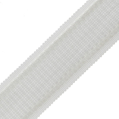 1.6" Lancaster Ribbed Border Trim by Samuel & Sons in Snow White