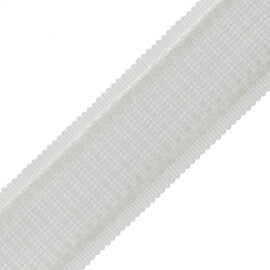 1.6" Lancaster Ribbed Border Trim by Samuel & Sons in Snow White