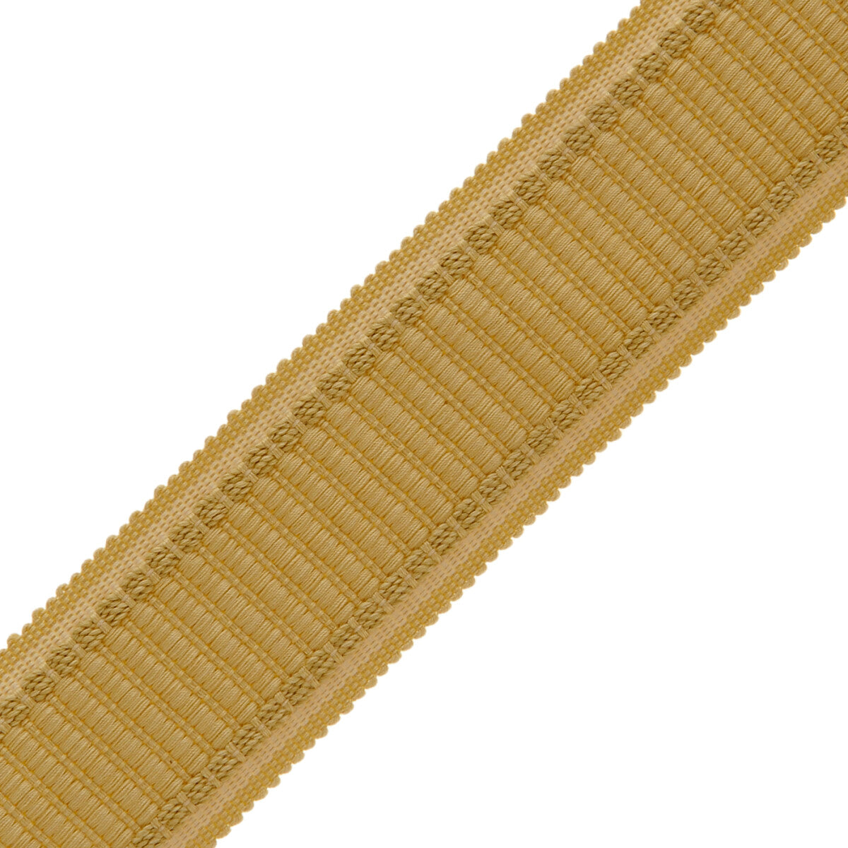 1.6" Lancaster Ribbed Border Trim by Samuel & Sons in Cornsilk