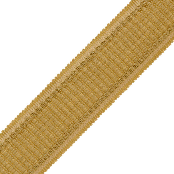 1.6" Lancaster Ribbed Border Trim by Samuel & Sons in Cornsilk