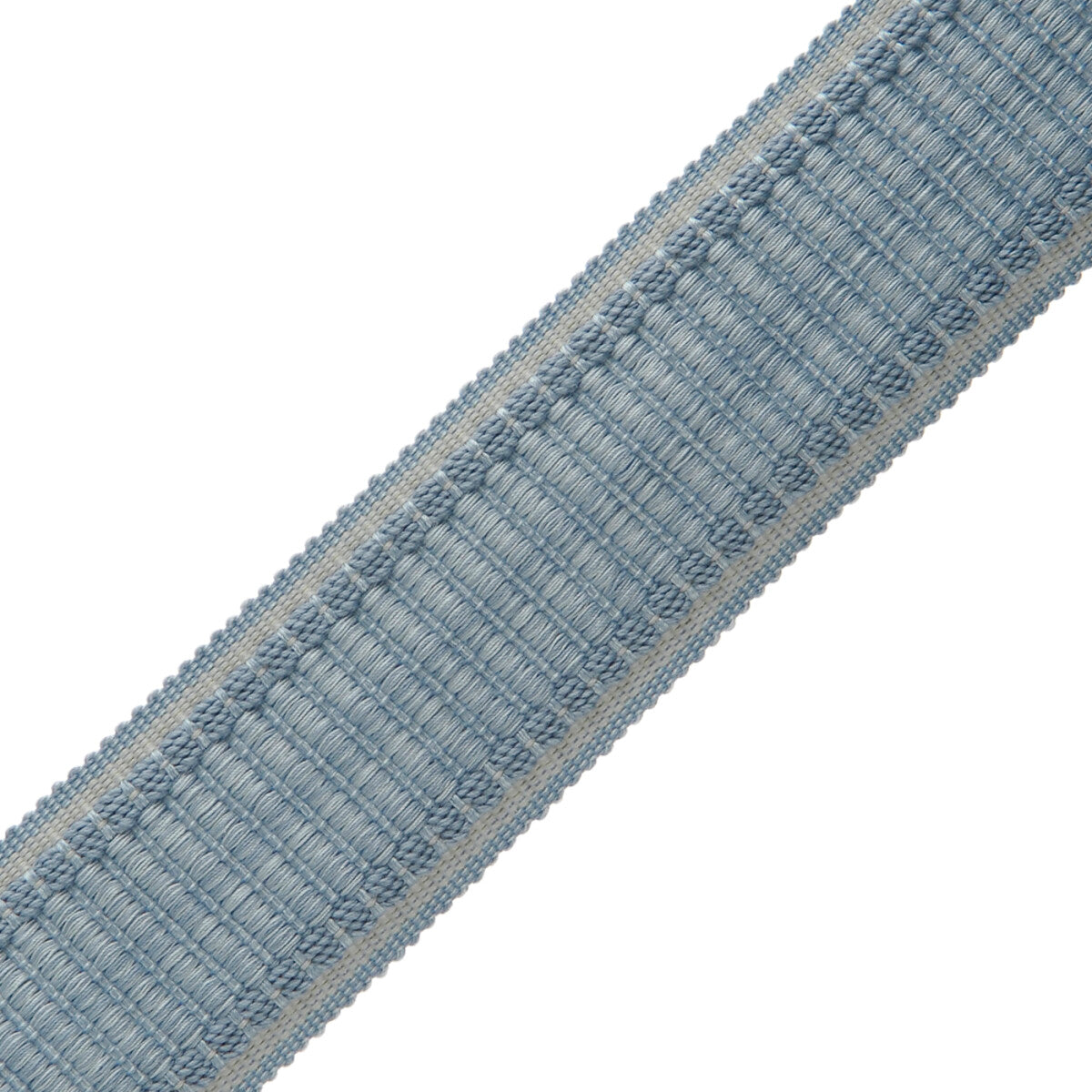1.6" Lancaster Ribbed Border Trim by Samuel & Sons in Sky Blue