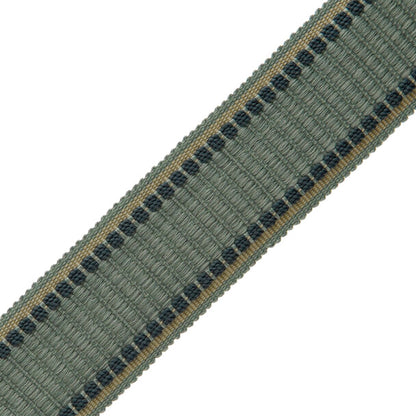 1.6" Lancaster Ribbed Border Trim by Samuel & Sons in Teal