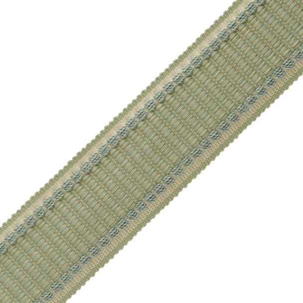 1.6" Lancaster Ribbed Border Trim by Samuel & Sons in Sea Mist