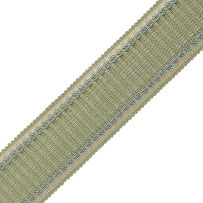 1.6" Lancaster Ribbed Border Trim by Samuel & Sons in Sea Mist