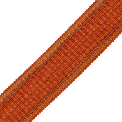 1.6" Lancaster Ribbed Border Trim by Samuel & Sons in Rust