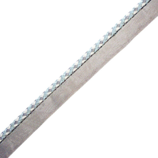 1/4" Lancaster Cord With Tape Trim by Samuel & Sons in Aqua