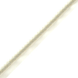3/8" Lancaster Cord With Tape Trim by Samuel & Sons in Cream
