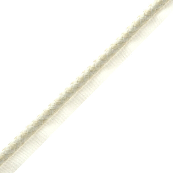 3/8" Lancaster Cord With Tape Trim by Samuel & Sons in Cream