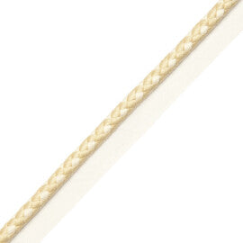 3/8" Lancaster Cord With Tape Trim by Samuel & Sons in Cornsilk