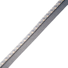 3/8" Lancaster Cord With Tape Trim by Samuel & Sons in Sky Blue