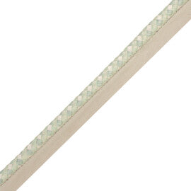 3/8" Lancaster Cord With Tape Trim by Samuel & Sons in Sea Mist