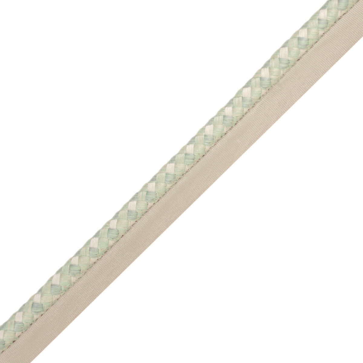 3/8" Lancaster Cord With Tape Trim by Samuel & Sons in Sea Mist