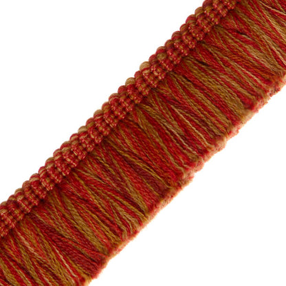 Paddington Wool Brush Fringe Trim by Samuel & Sons in Tuscan Red